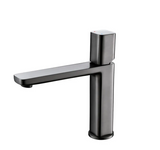 UrbanEdge – gunmetal, mosiężna, jednouchwytowa, kwadratowy design, ciepła i zimna woda