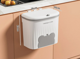 EcoBin Kuchnia & Łazienka Ścienny Kosz na Śmieci – 8.5L / 12L Z Pokrywą