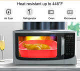 AirBake – Silikonowy Kosz do Airfryer & Forma do Pieczenia – Wielorazowa Kwadratowa Blacha do Piekarnika i Grilla