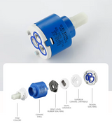 Nowoczesna Bateria Łazienkowa | 360° Obrotowa | Mat Czarny / Szlifowane Złoto – Pojedyncza Dźwignia