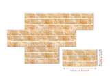 RetroBrick – 6-częściowe Samoprzylepne Retro Ceglane Naklejki Ścienne (30x15cm)