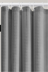 AquaWafel Luxe Zasłona Prysznicowa – Ekstra Gruby Wzór Wafelkowy