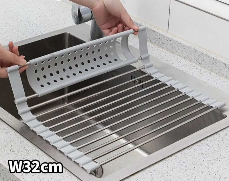 FoldRack Opvouwbaar Afdruiprek ze Stali Nierdzewnej