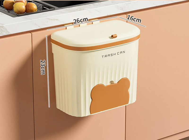 EcoBin Kuchnia & Łazienka Ścienny Kosz na Śmieci – 8.5L / 12L Z Pokrywą