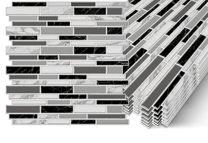 LuxeMarmer Złoto-Białe Naklejki Ścienne w Stylu Marmuru