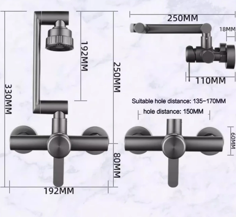 FlexSteel 4-Stojakowy Kran Ścienny