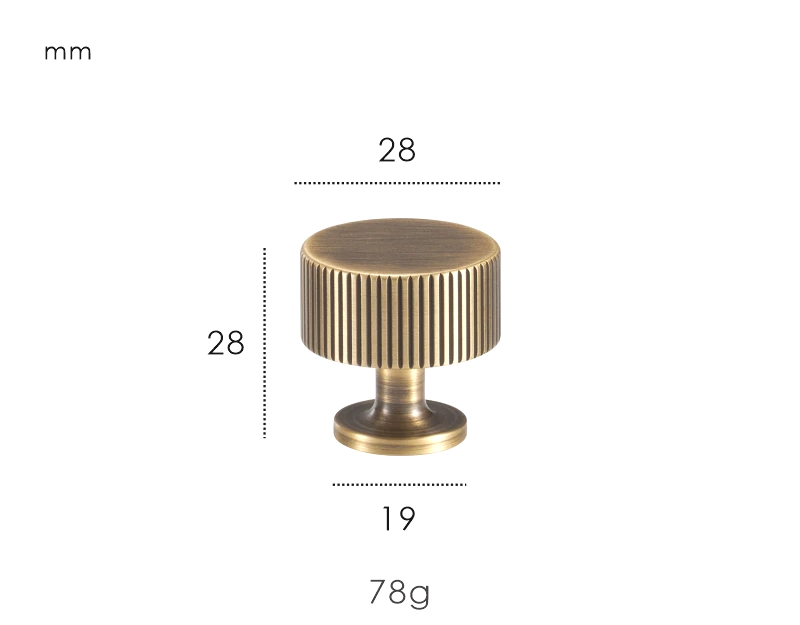 Nurlin Masywne Mosiężne Gałki Meblowe