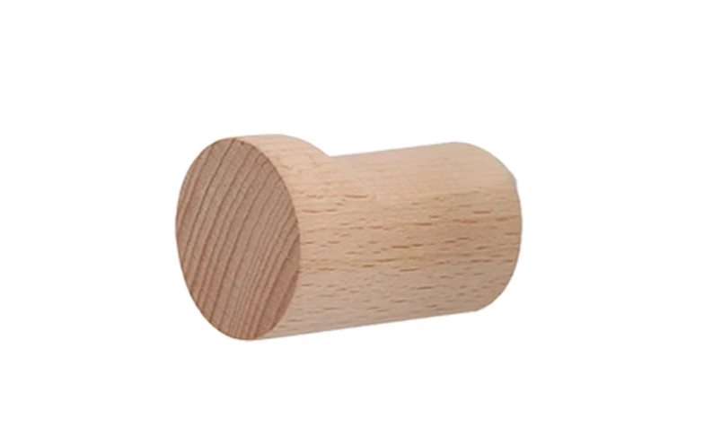 Nurlin Minimalistyczna Drewniana Wieszak Ścienny z Bukowego i Orzechowego Drewna