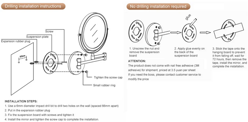 LumiView 8" Ładowalne Lusterko do Makijażu z Oświetleniem