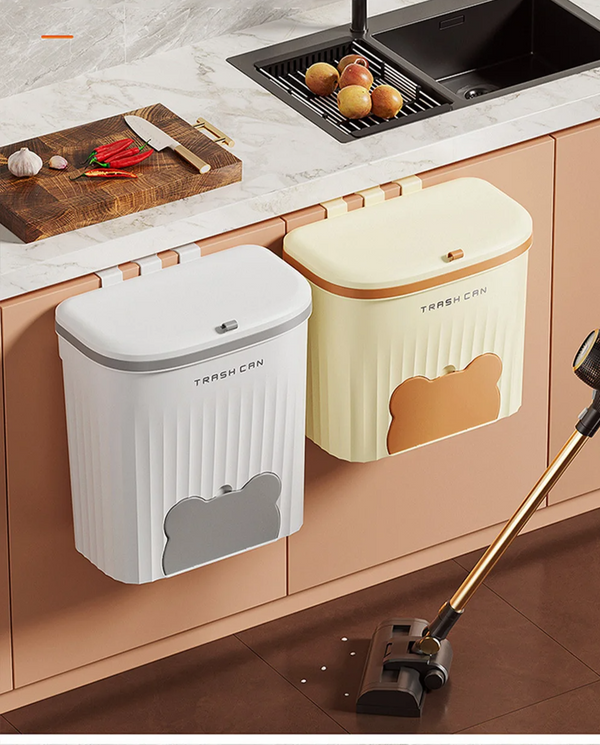 EcoBin Kuchnia & Łazienka Ścienny Kosz na Śmieci – 8.5L / 12L Z Pokrywą