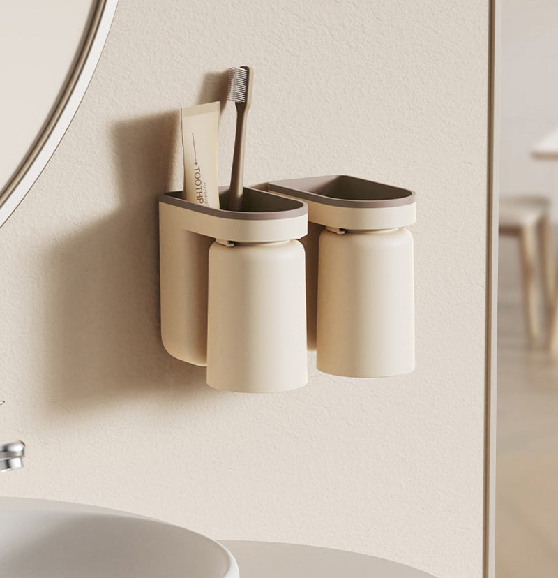 DuoClean 2-in-1 Uchwyt na Szczoteczkę do Zębów i Kubek – Inteligentny Organizer Bez Wiercenia