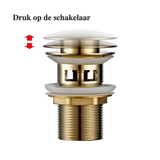 LuxDrain Pop-Up Odpływ – Elegancki Korek do Umywalki w Kolorze Czarnym, Złotym i Różowym Złocie