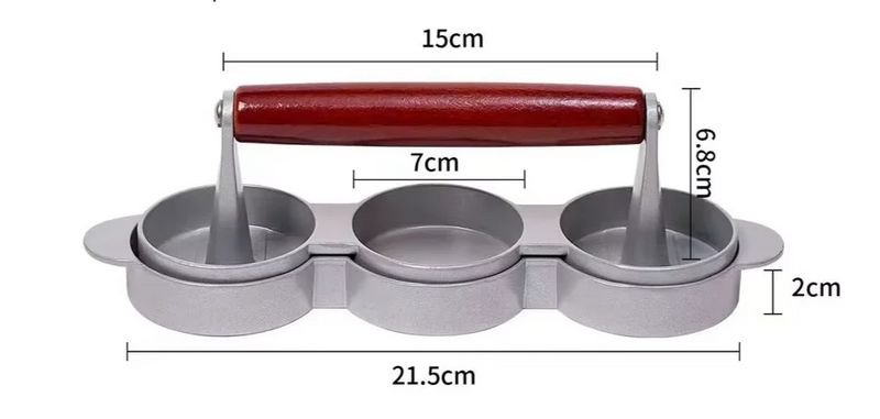 GrillMaster Aluminiowa Praska do Burgerów – Forma na Idealne Burgery z Grilla