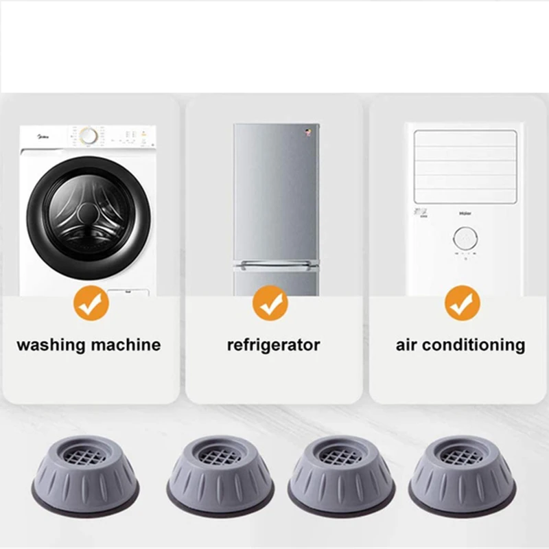 SilentGuard – Anty-Wibracyjne i Anty-Poślizgowe Nóżki do Prania i Mebli (4 sztuki)