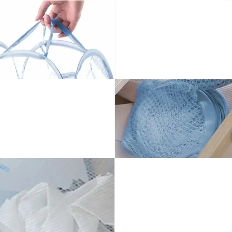 FlexMesh Składany Kosz na Bieliznę – Lekki, Kompaktowy i Oddychający Design