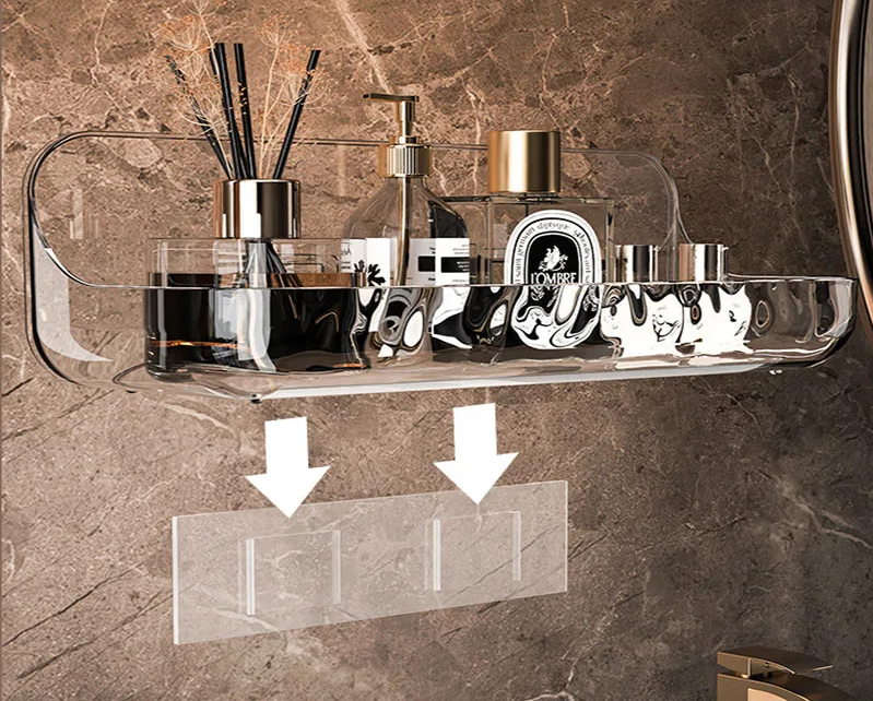 ClearGrip Akrylowa Półka Łazienkowa Bez Wiercenia