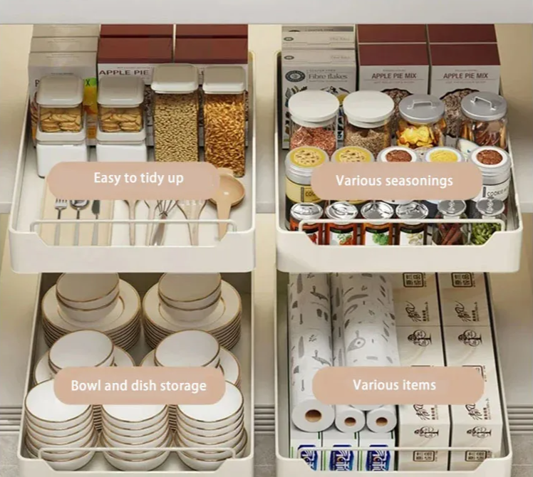 KlimPaws SlideRack – Wysuwany Organizer Kuchenny z Prowadnicą Szuflady