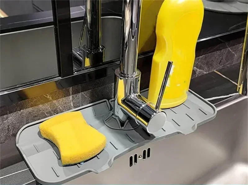 DripShield – Silikonowa Mata Absorbująca Krople z Kranu & Ochrona przed Rozpryskami do Kuchni i Łazienki