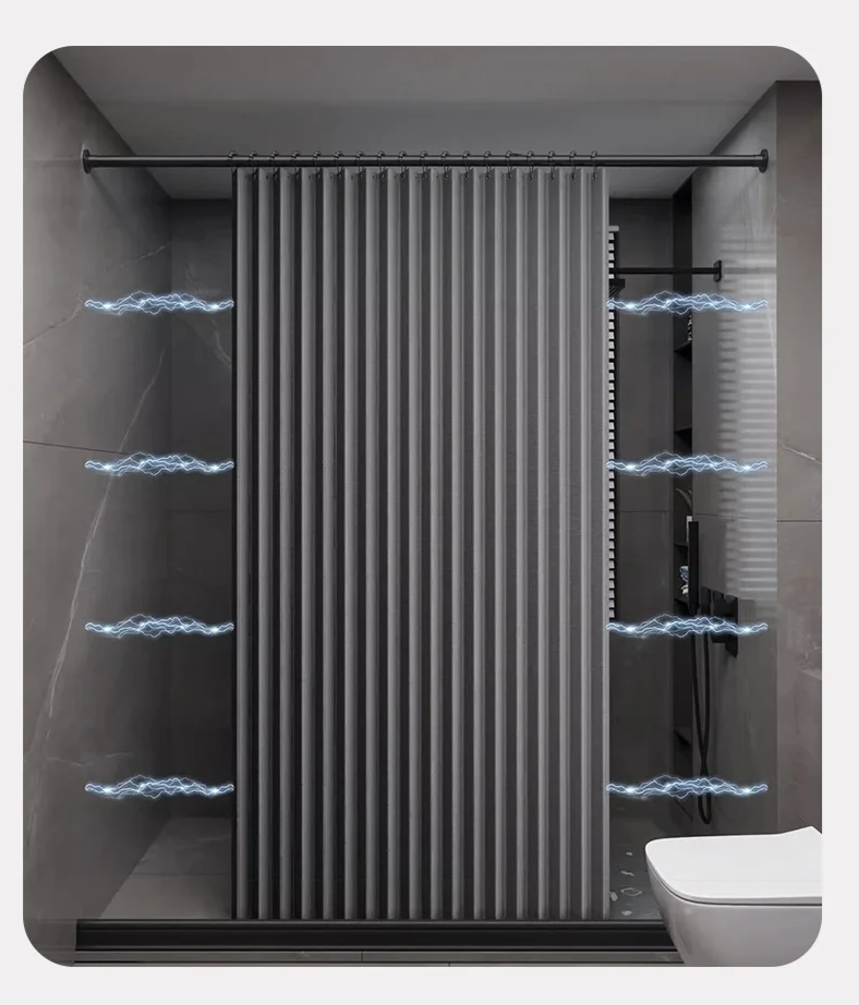 MagnaFold Składana Zasłona Prysznicowa z Magnesami