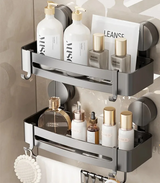 AquaGrip – Luksusowa Półka Łazienkowa z Przyssawkami bez Wiercenia