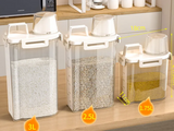 Pojemnik Na Zboża Hermetyczny FreshSeal Premium – Dozownik Ryżu Transparentny | Ochrona Przed Wilgocią i Owadami | 1,75–3L