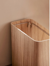 EcoPress Drewniany Kosz na Śmieci z Pokrywą