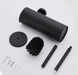 SteelClean Luxe Szczotka Toaletowa z Uchwytem Ściennym – Czarny Design ze Stali Nierdzewnej