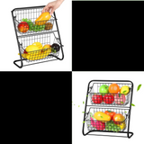 StackEase Podwójny Metalowy Kosz na Owoce