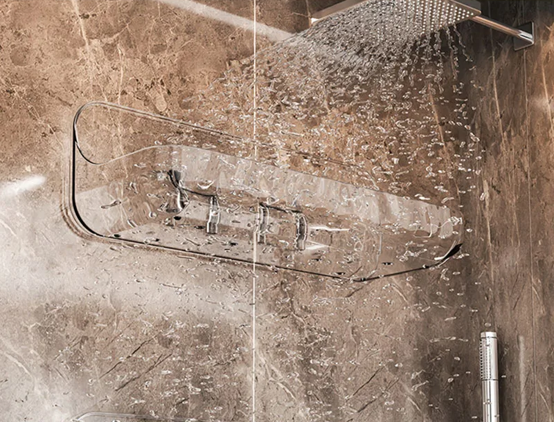 ClearGrip Akrylowa Półka Łazienkowa Bez Wiercenia