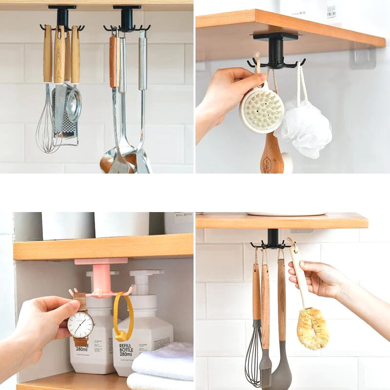 SpinHook360 – Obrotowy Samoprzylepny Hak Organizer do Kuchni i Łazienki