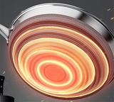 ChefMaster – RVS Antypryskowa Patelnia z Wzorem Plastra Miodu i Szklaną Pokrywą