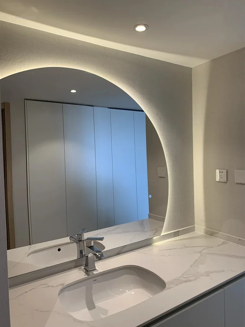 AURORA Duże LED Lustro Łazienkowe