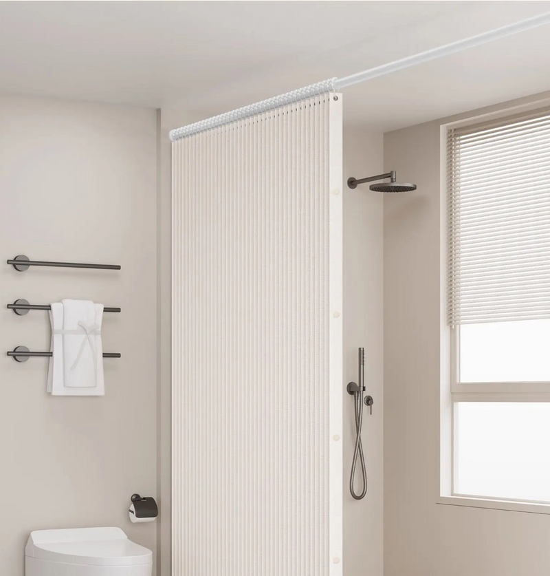 AquaFold Luxe – Składana Zasłona Prysznicowa z Designem Akordeonowym