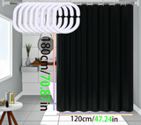 AquaShield Czarne Zasłona Prysznicowa – Wodoodporna, Stylowa i Ekologiczna – Czysty Czarny Design