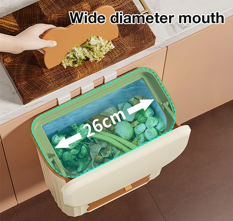 EcoBin Kuchnia & Łazienka Ścienny Kosz na Śmieci – 8.5L / 12L Z Pokrywą