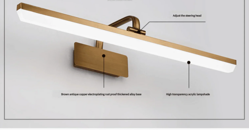 LumiBronze LED Lustro Ścienna Lampa