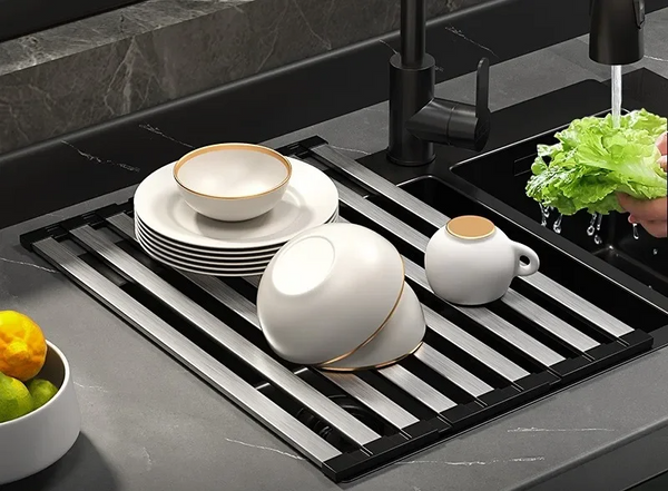 FlexiRack – Wysuwany i Składany 304 Stal Nierdzewna Ociekacz do Zlewu