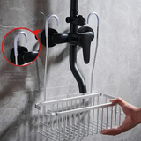AquaOrdnung Wandablage Aluminium – Badezimmer Regal Metall | Platzsparender Mehrzweck Organizer | Schwarz Weiß Grau