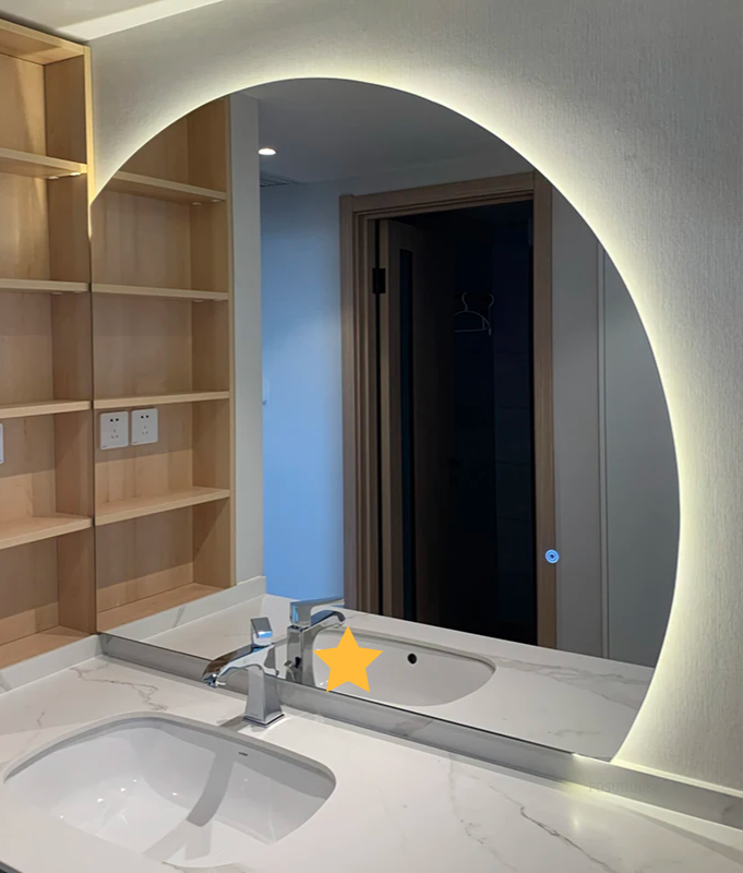 AURORA Duże LED Lustro Łazienkowe