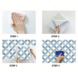 NordicTyle – 12-częściowy Skandynawski Zestaw Naklejek Podłogowych