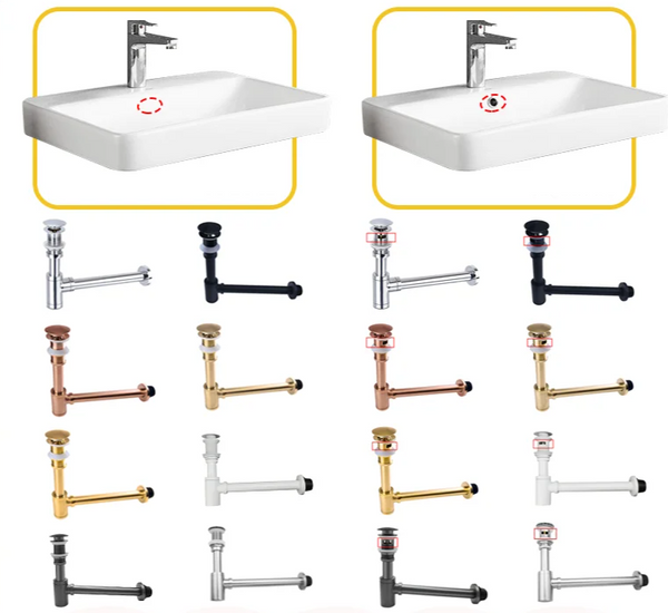 AquaStop Luxe Miedziana Bezwonna Syfon & Odpływ Pop-Up