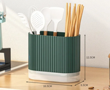 Organix – Wielofunkcyjny organizer sztućców z odpływem i montażem naścienny (Bez wiercenia)