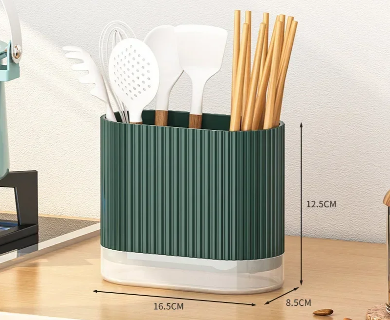 Organix – Wielofunkcyjny organizer sztućców z odpływem i montażem naścienny (Bez wiercenia)