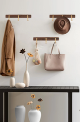 WalnutHook – 3-Hakowy Wieszak na Ręczniki z Drewna i Metalu