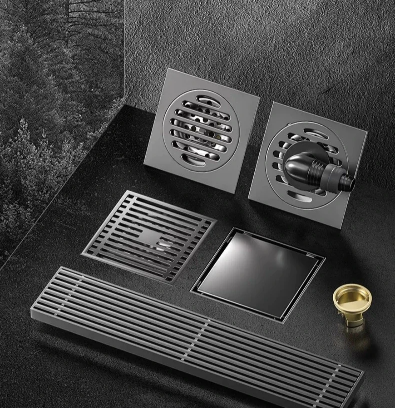 AquaShield Kwadratowa Stalowa Odpływ Podłogowy