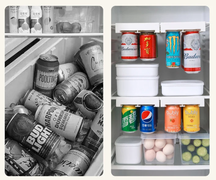 FridgeMate Podwójny Rząd Stojak na Puszki