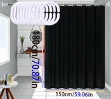 AquaShield Czarne Zasłona Prysznicowa – Wodoodporna, Stylowa i Ekologiczna – Czysty Czarny Design