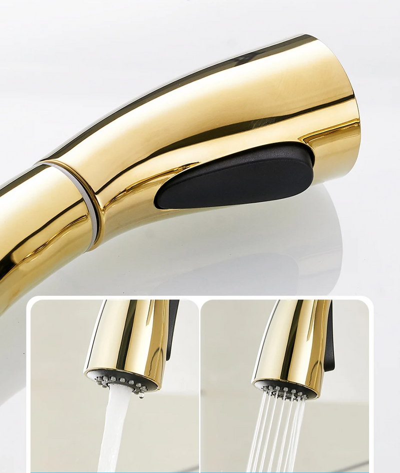 AquaFlex – Srebrna Wysuwana Kran Kuchenny z 360° Obrótną Wylewką