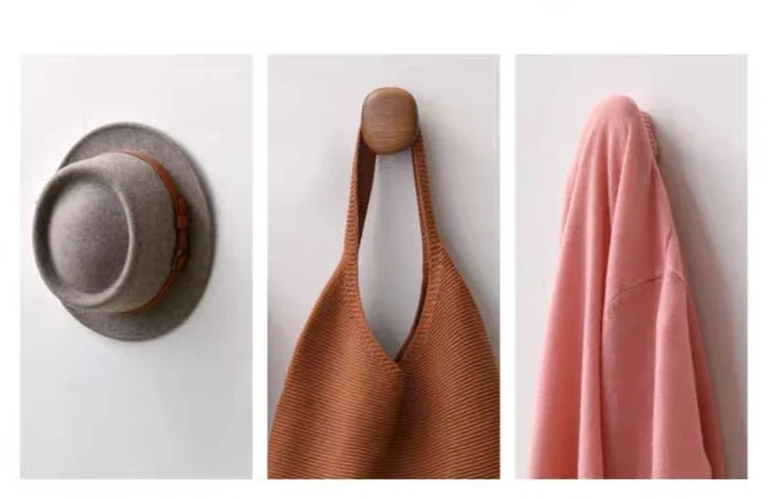 NordicPebble Lity Drewniany Hak Ścienny