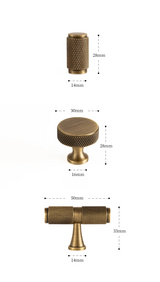 Nurlin Masywny Antyczny Mosiężny Uchwyt do Mebli